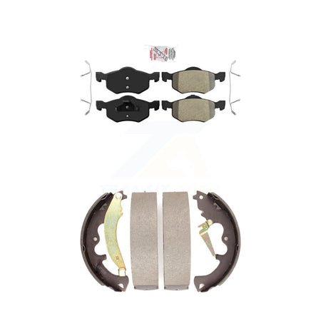 Front Semi-Metallic Disc Brake Pads And Rear Drum Shoes Kit For 2007 Ford Escape Mercury KNN-100194