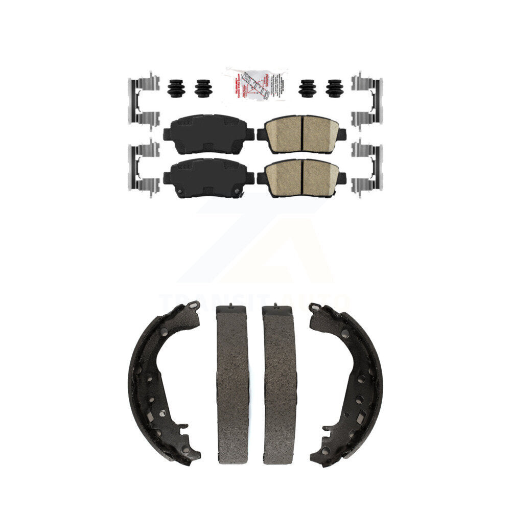 Front Ceramic Disc Brake Pads And Rear Drum Shoes Kit For 2009 Toyota Prius KNN-100199
