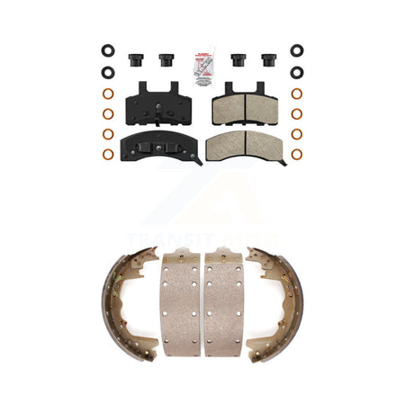 Front Semi-Metallic Disc Brake Pads And Rear Drum Shoes Kit For Dodge Ram 2500 KNN-100201