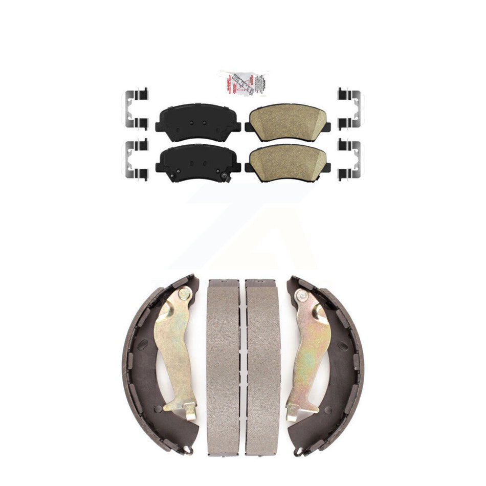 Front Ceramic Disc Brake Pads And Rear Drum Shoes Kit For Hyundai Accent Kia Rio KNN-100207