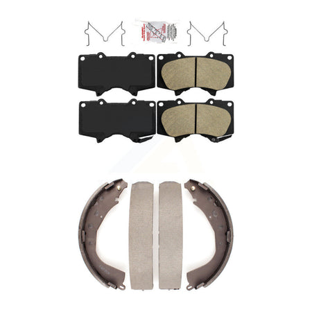 Front Ceramic Disc Brake Pads And Rear Drum Shoes Kit For Toyota Tundra KNN-100213