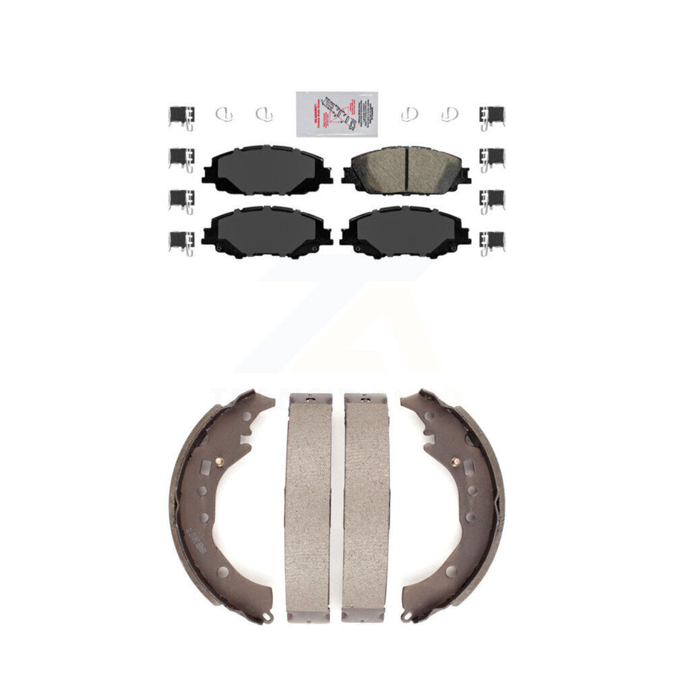Front Ceramic Disc Brake Pads And Rear Drum Shoes Kit For 2019 Toyota Corolla 2.0L KNN-100218