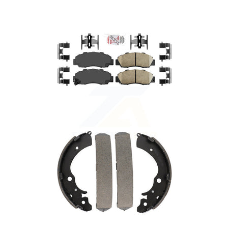 Front Ceramic Disc Brake Pads And Rear Drum Shoes Kit For Honda Accord CR-V KNN-100225