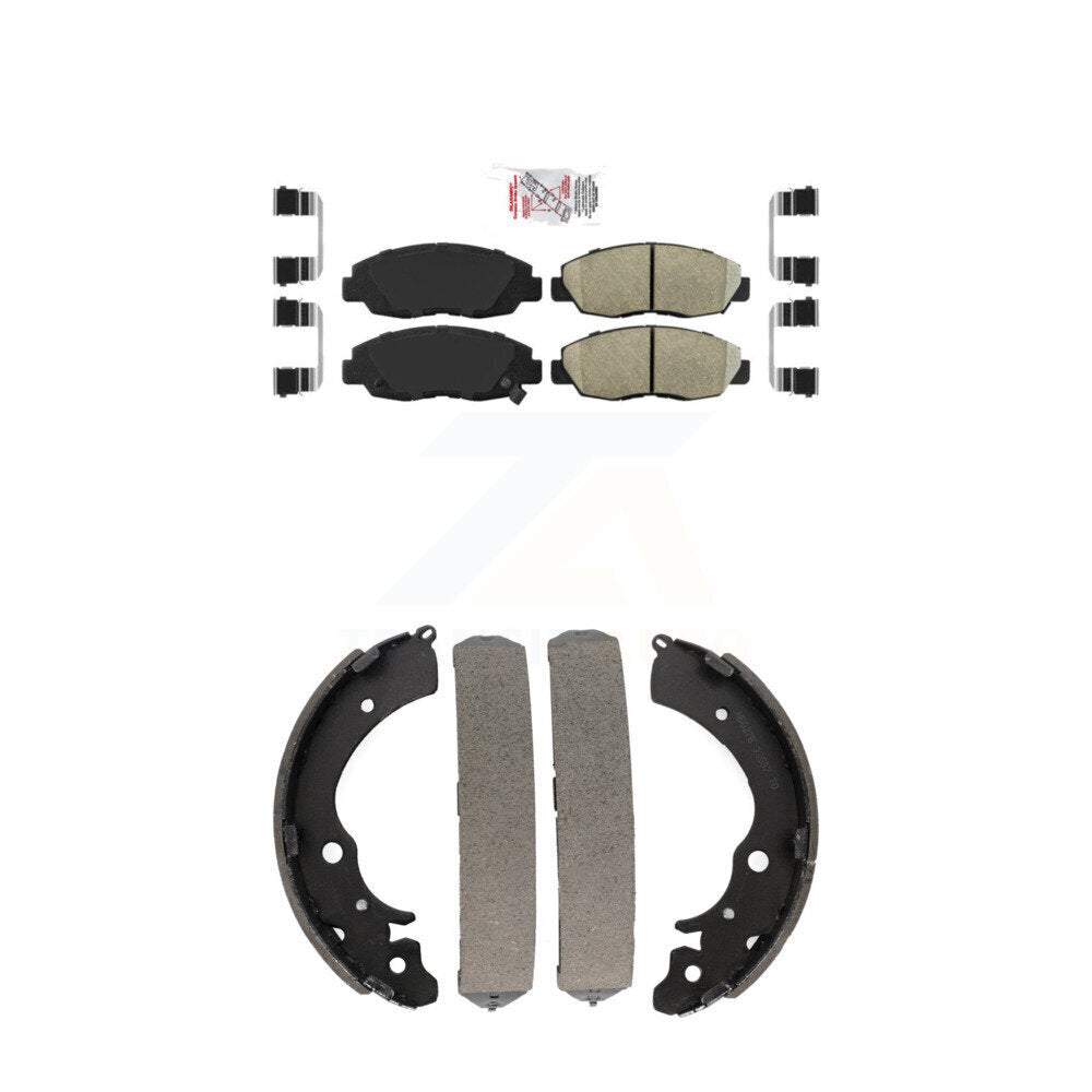 Front Ceramic Disc Brake Pads And Rear Drum Shoes Kit For Honda Accord KNN-100226