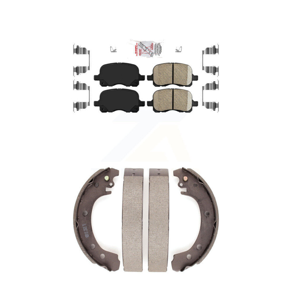 Front Ceramic Disc Brake Pads And Rear Drum Shoes Kit For 2002 Toyota Corolla From 04 02 KNN-100241
