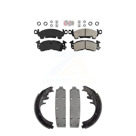 Front Semi-Metallic Disc Brake Pads And Rear Drum Shoes Kit For GMC G3500 K2500 C2500 C20 KNN-100246