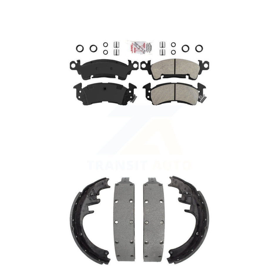 Front Semi-Metallic Disc Brake Pads And Rear Drum Shoes Kit For GMC G3500 K2500 C2500 C20 KNN-100246