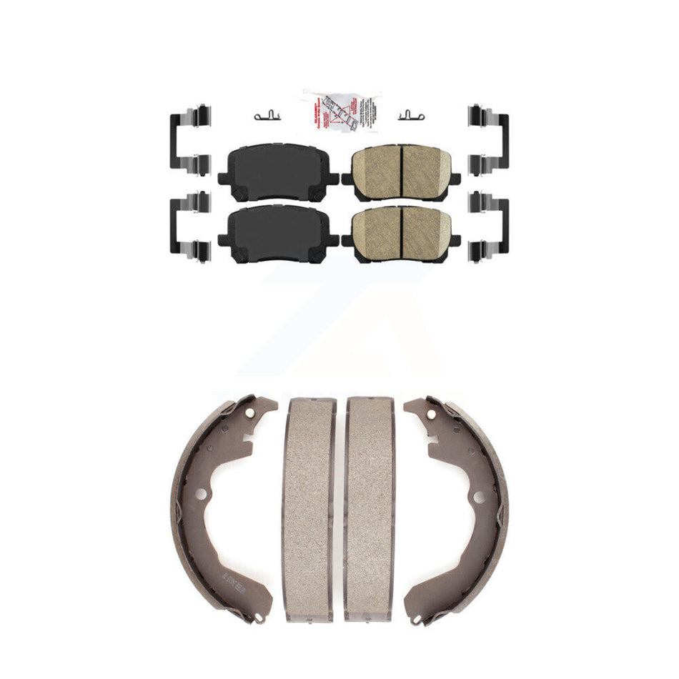 Front Ceramic Disc Brake Pads And Rear Drum Shoes Kit For Toyota Matrix Pontiac Vibe KNN-100248