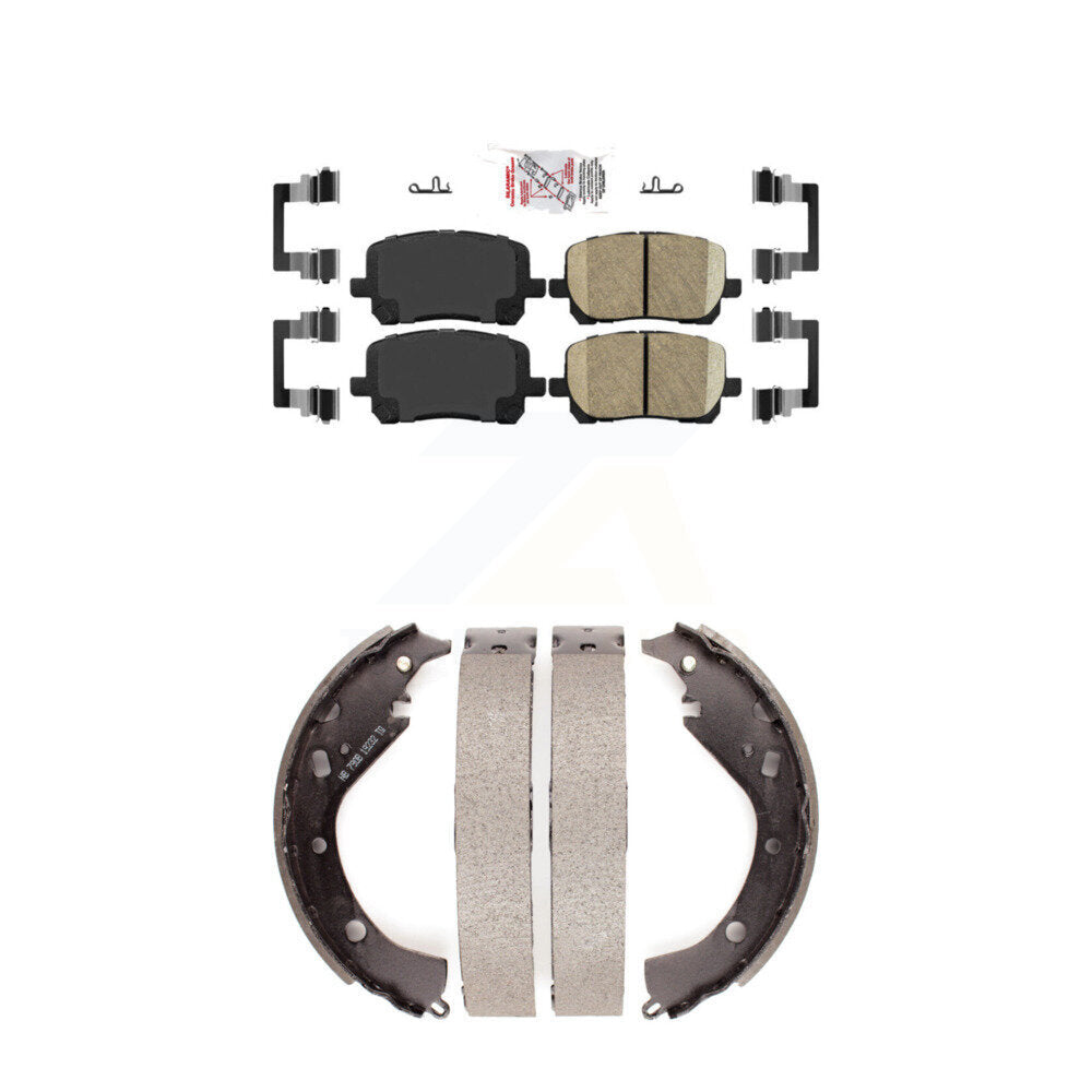 Front Ceramic Disc Brake Pads And Rear Drum Shoes Kit For Toyota Matrix Pontiac Vibe AWD KNN-100249