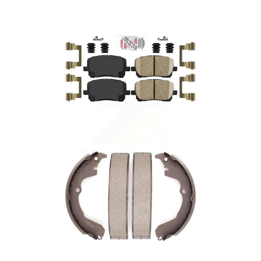 Front Ceramic Disc Brake Pads And Rear Drum Shoes Kit For Toyota Matrix Pontiac Vibe KNN-100250