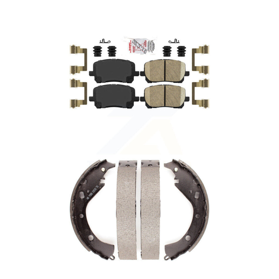 Front Ceramic Disc Brake Pads And Rear Drum Shoes Kit For Toyota Matrix Pontiac Vibe AWD KNN-100251