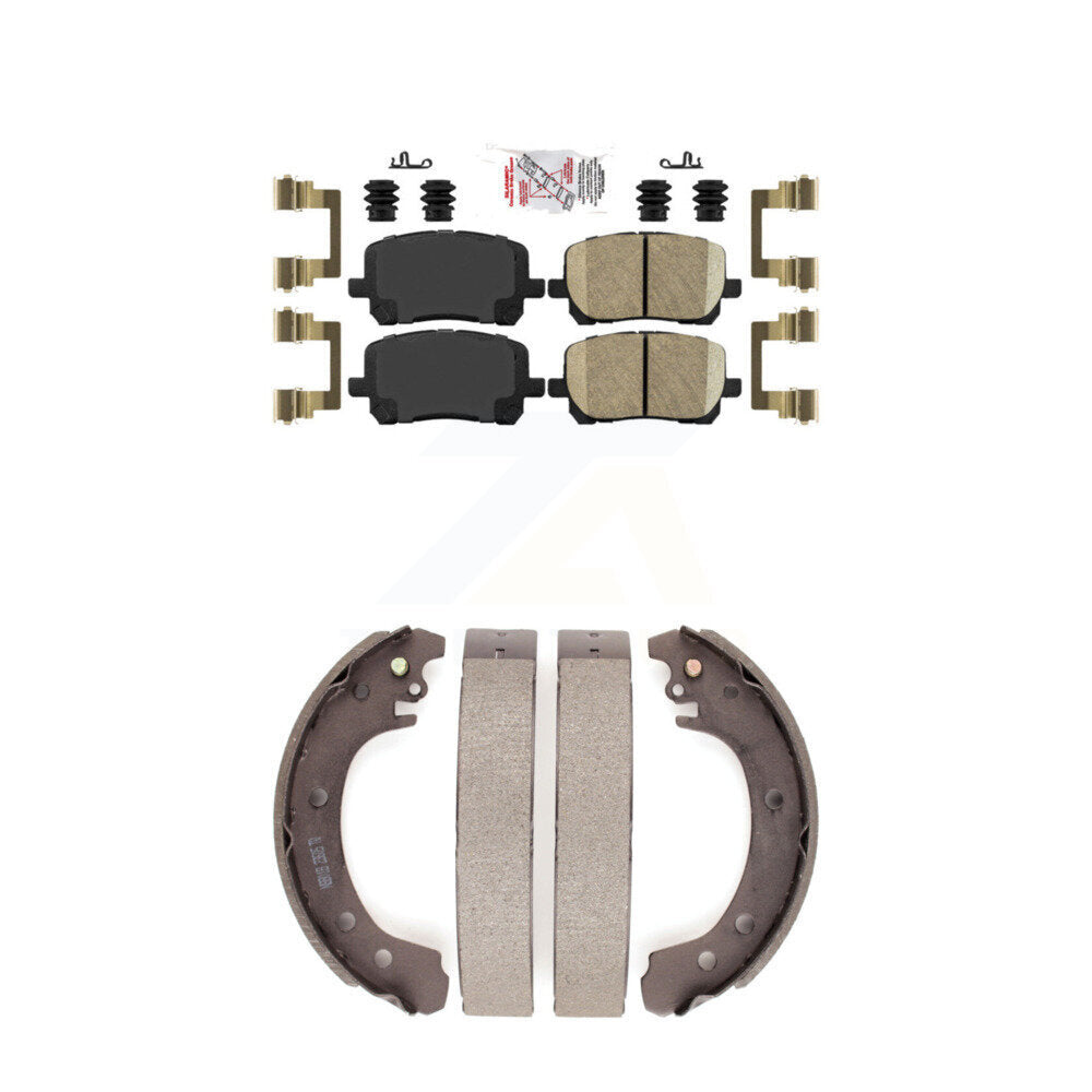 Front Ceramic Disc Brake Pads And Rear Drum Shoes Kit For Toyota Corolla KNN-100255