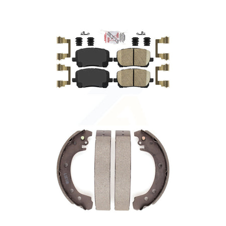 Front Ceramic Disc Brake Pads And Rear Drum Shoes Kit For Toyota Corolla KNN-100255
