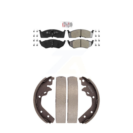 Front Semi-Metallic Disc Brake Pads And Rear Drum Shoes Kit For Neon Dodge Chrysler SX KNN-100257