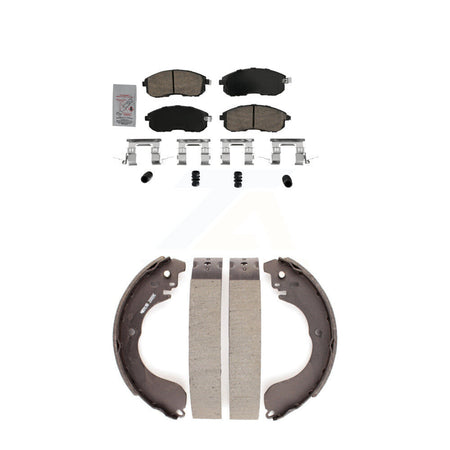 Front Ceramic Disc Brake Pads And Rear Drum Shoes Kit For Nissan Versa KNN-100258