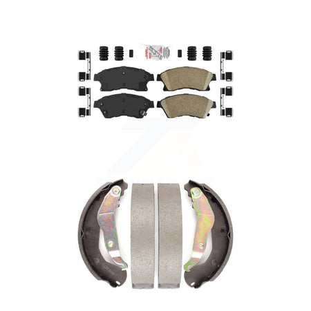 Front Ceramic Disc Brake Pads And Rear Drum Shoes Kit For 2012-2017 Chevrolet Sonic KNN-100288