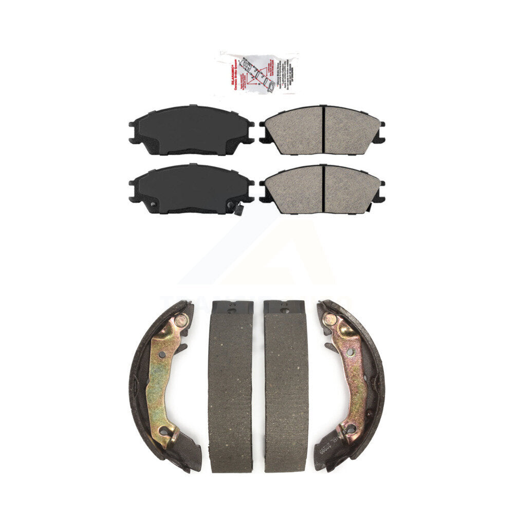 Front Semi-Metallic Disc Brake Pads And Rear Drum Shoes Kit For Hyundai Accent Excel KNN-100293
