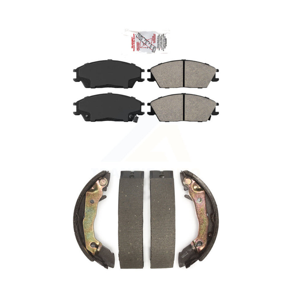 Front Semi-Metallic Disc Brake Pads And Rear Drum Shoes Kit For Hyundai Accent Excel KNN-100293
