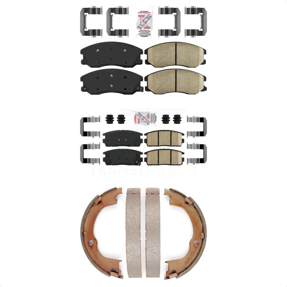 Front Rear Ceramic Disc Brake Pads And Parking Shoes Kit For Chevrolet Equinox KNN-100332