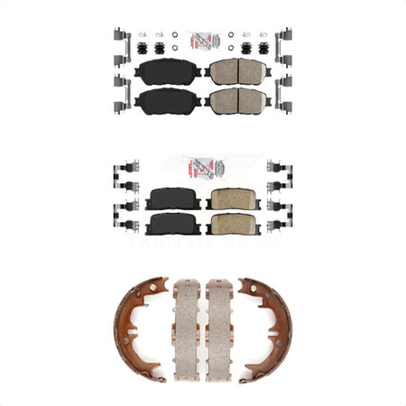 Front Rear Ceramic Disc Brake Pads And Parking Shoes Kit For Toyota Camry KNN-100364