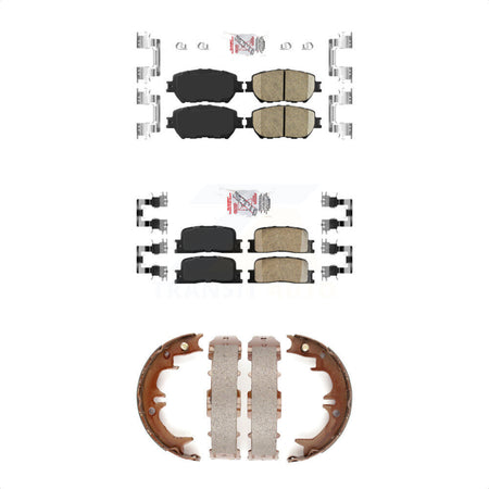 Front Rear Ceramic Disc Brake Pads And Parking Shoes Kit For Toyota Camry KNN-100365