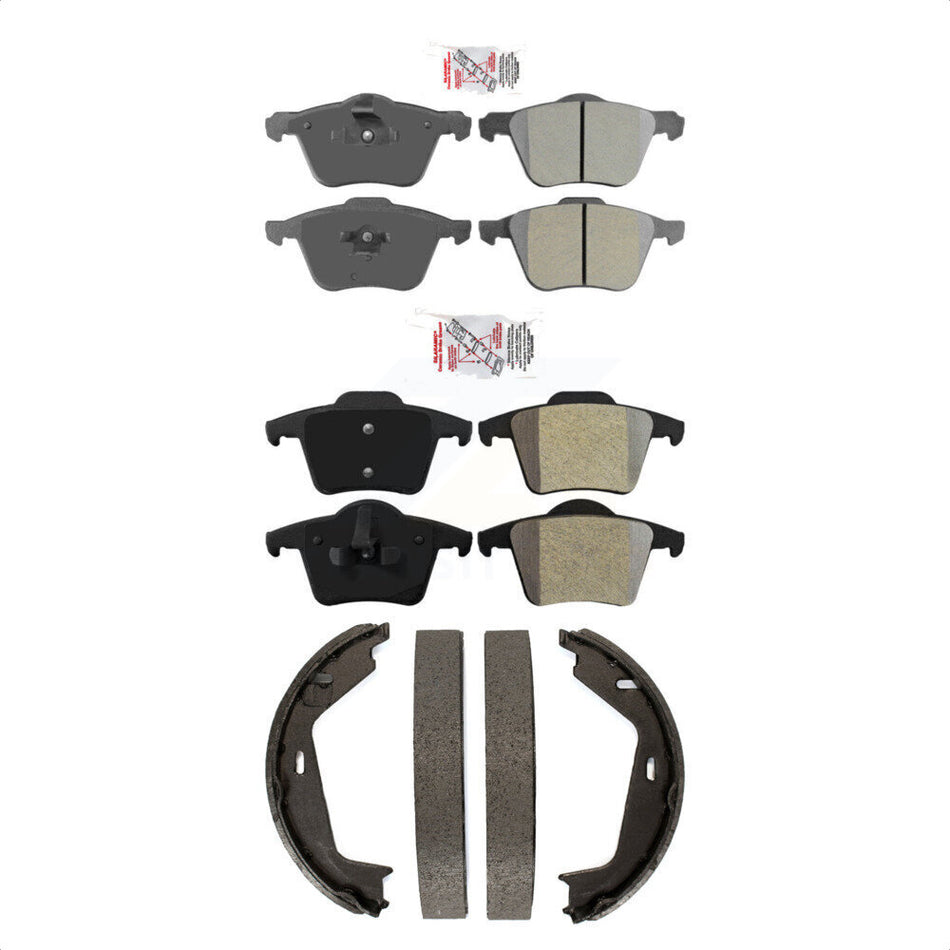Front Rear Semi-Metallic Disc Brake Pads And Parking Shoes Kit For Volvo XC90 KNN-100379