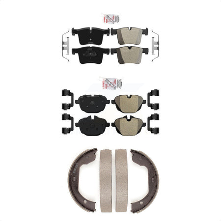 Front Rear Semi-Metallic Disc Brake Pads And Parking Shoes Kit For BMW X3 KNN-100380