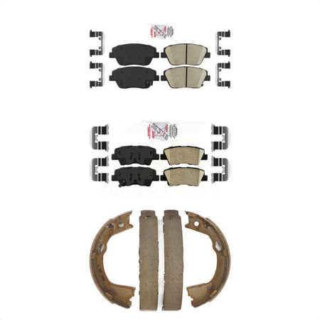 Front Rear Ceramic Disc Brake Pads And Parking Shoes Kit For Kia Optima KNN-100468