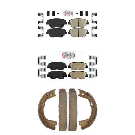 Front Rear Ceramic Disc Brake Pads And Parking Shoes Kit For Kia Optima KNN-100471