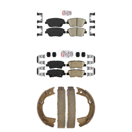 Front Rear Ceramic Disc Brake Pads And Parking Shoes Kit For Kia Optima KNN-100472