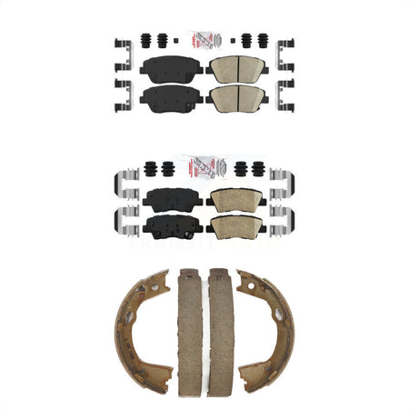 Front Rear Ceramic Disc Brake Pads And Parking Shoes Kit For Kia Optima KNN-100473