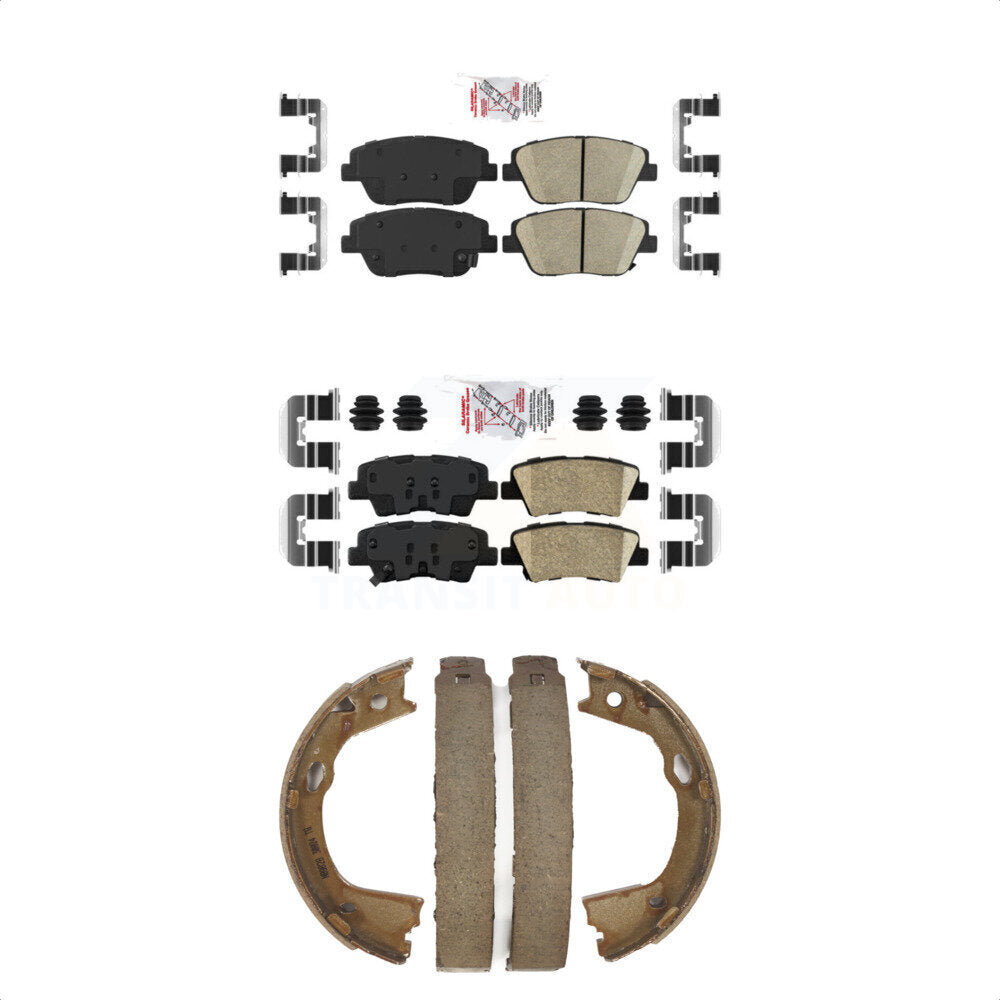 Front Rear Ceramic Disc Brake Pads And Parking Shoes Kit For Kia Optima KNN-100474