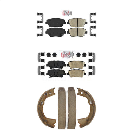 Front Rear Ceramic Disc Brake Pads And Parking Shoes Kit For Kia Optima KNN-100474