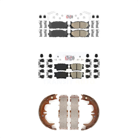 Front Rear Ceramic Disc Brake Pads And Parking Shoes Kit For Toyota Camry KNN-100476