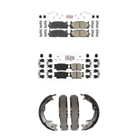 Front Rear Ceramic Disc Brake Pads And Parking Shoes Kit For Toyota Camry KNN-100480