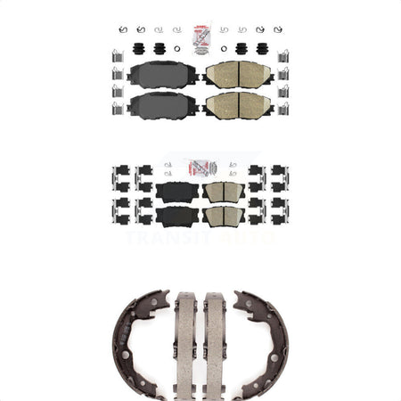 Front Rear Ceramic Disc Brake Pads And Parking Shoes Kit For Toyota RAV4 Vibe KNN-100490