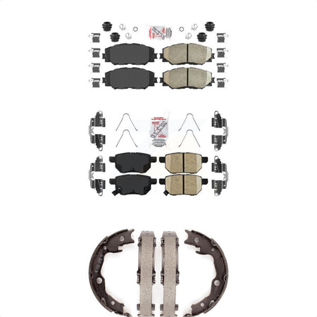 Front Rear Ceramic Disc Brake Pads And Parking Shoes Kit For Toyota Matrix KNN-100492
