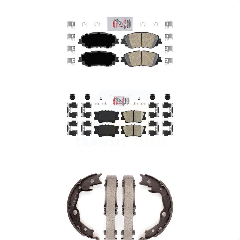 Front Rear Ceramic Disc Brake Pads And Parking Shoes Kit For Toyota Camry KNN-100501