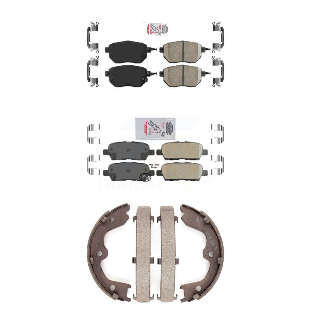 Front Rear Ceramic Disc Brake Pads And Parking Shoes Kit For Nissan Altima KNN-100597