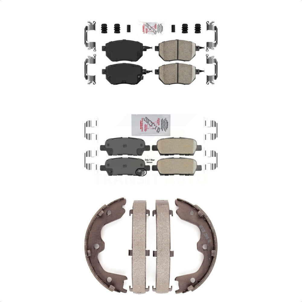 Front Rear Ceramic Disc Brake Pads And Parking Shoes Kit For Nissan Altima KNN-100598