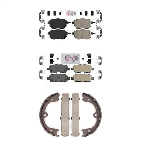 Front Rear Ceramic Disc Brake Pads And Parking Shoes Kit For Nissan Murano KNN-100609