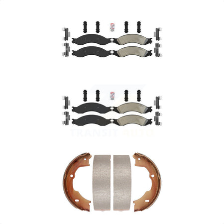 Front Rear Semi-Metallic Disc Brake Pads And Parking Shoes Kit For GMC C4500 KNN-100681
