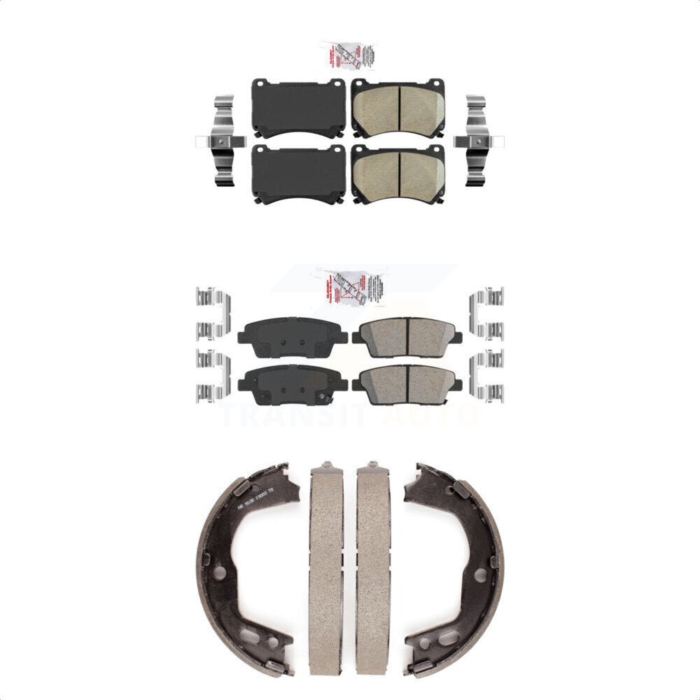 Front Rear Ceramic Disc Brake Pads And Parking Shoes Kit For Hyundai Genesis KNN-100847