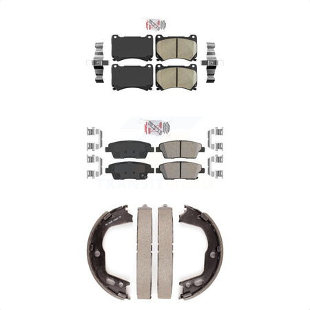 Front Rear Ceramic Disc Brake Pads And Parking Shoes Kit For Hyundai Genesis KNN-100847