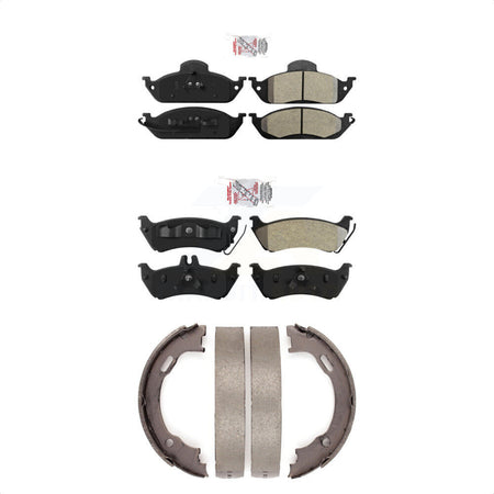 Front Rear Semi-Metallic Disc Brake Pads And Parking Shoes Kit For ML320 ML350 KNN-100854