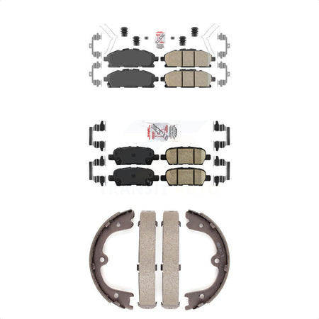 Front Rear Ceramic Disc Brake Pads And Parking Shoes Kit For Nissan Quest KNN-100903