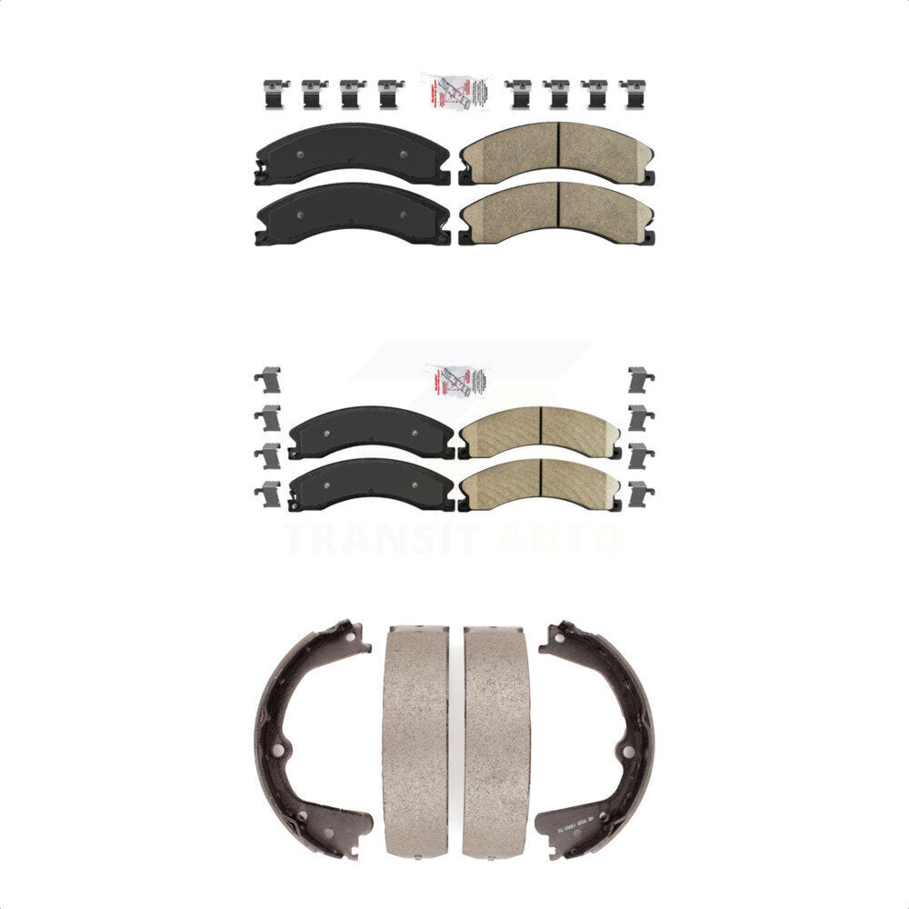 Front Rear Ceramic Disc Brake Pads And Parking Shoes Kit For Nissan NV2500 XD KNN-100909