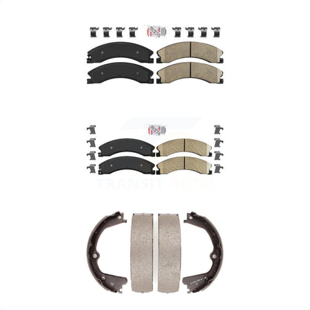 Front Rear Ceramic Disc Brake Pads And Parking Shoes Kit For Nissan NV2500 XD KNN-100909