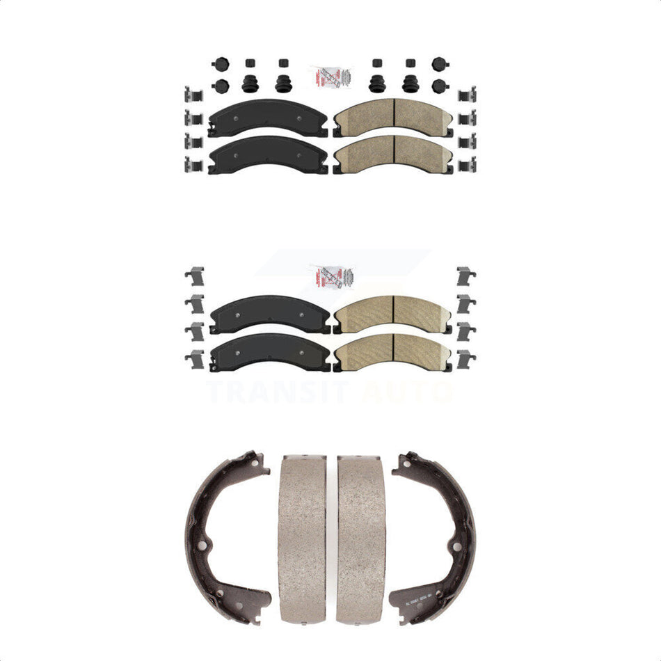 Front Rear Ceramic Disc Brake Pads And Parking Shoes Kit For Nissan NV2500 XD KNN-100911