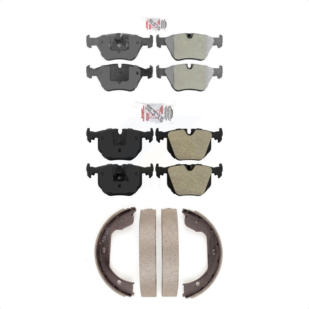Front Rear Semi-Metallic Disc Brake Pads And Parking Shoes Kit For BMW X3 Z4 KNN-100968